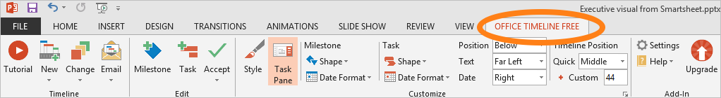 Project software for PowerPoint